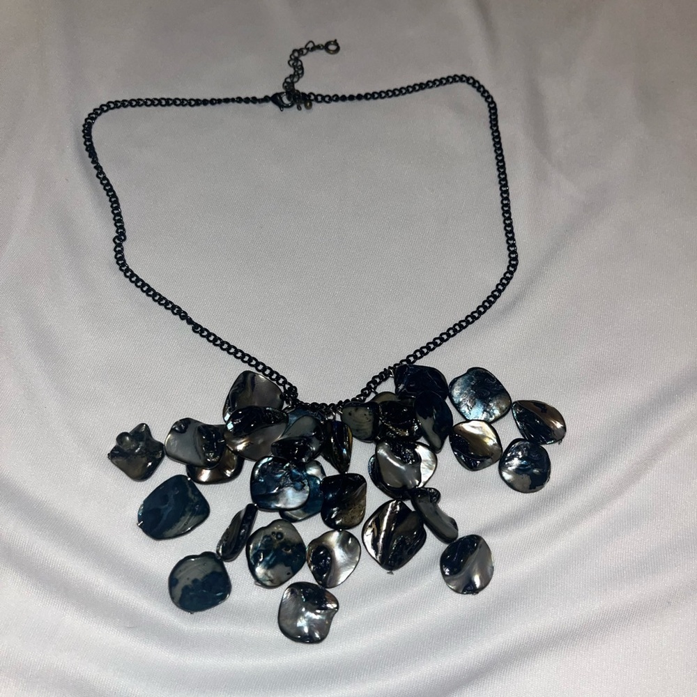Elegant Black and Silver Necklace